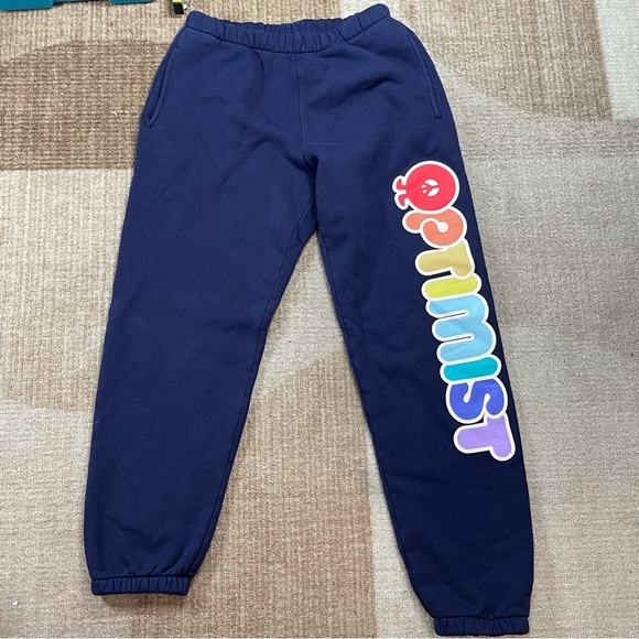NEW MADHAPPY LOCAL OPTIMIST FLEECE NAVY SWEATPANTS SZ SMALL...